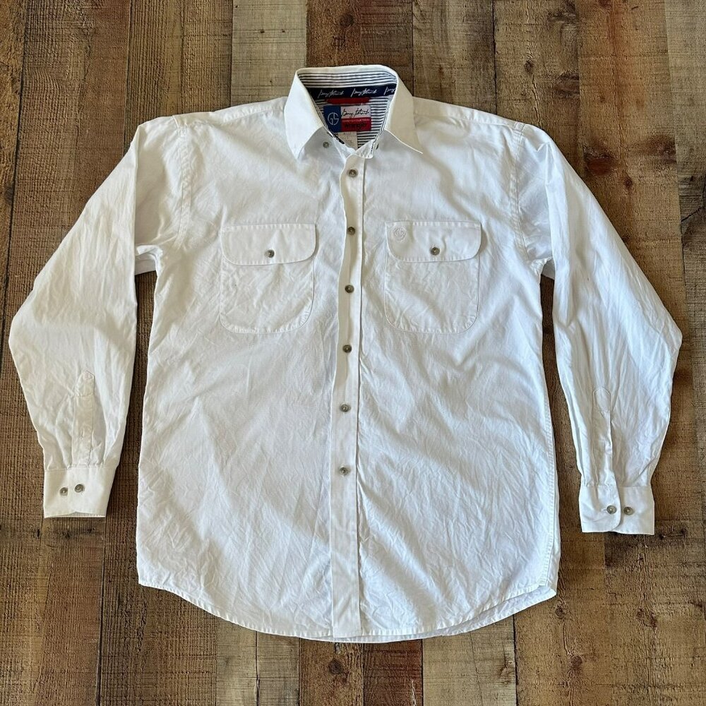 George Strait Cowboy Cut White Long-Sleeve Western Shirt By Wrangler